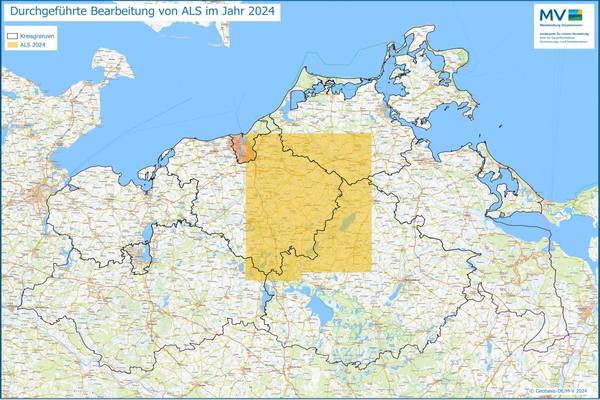 Jahresübersicht ALS Bearbeitung Aktualitätsstand 2024 © Geobasis-DE/M-V 2024